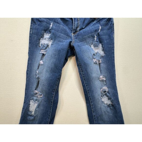Amethyst Jeans Womens Distressed Skinny Jeans Size 11 Blue Denim Streetwear - Picture 5 of 15